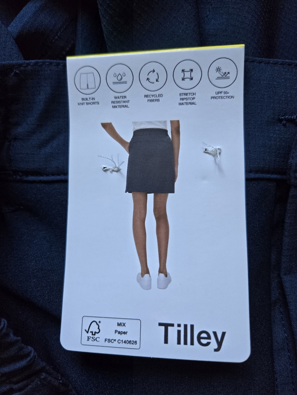 Tilley Navy Women's Stretch Small Skort - Picture 5 of 6